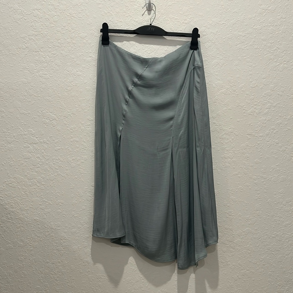 RYEGRASS green asymmetric skirt